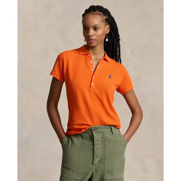 Polo Ralph Lauren Slim Fit Stretch Polo Shirt In Sailing Orange
