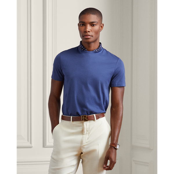 Ralph Lauren Lisle Crewneck T-shirt In Light Navy