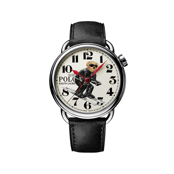 スキー Polo ベア 42 MM スティール ウォッチ