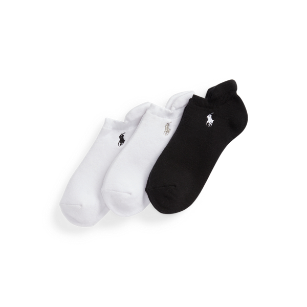 Polo Ralph Lauren Cushioned Ankle Sock 3-pack In Black