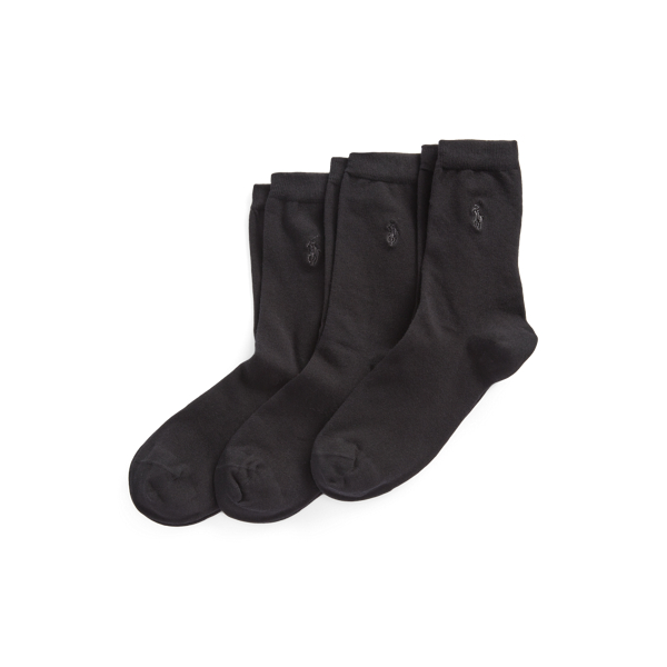 Polo Ralph Lauren Ralph Lauren Crew Sock 3-pack In Black