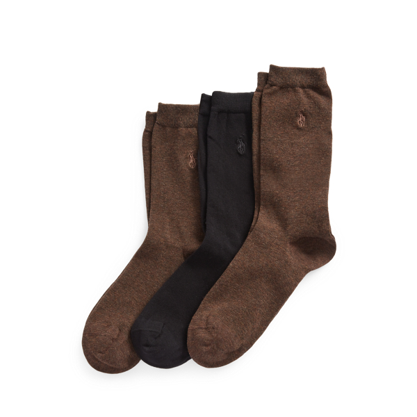 Polo Ralph Lauren Ralph Lauren Crew Sock 3-pack In Brown