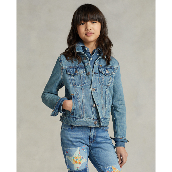 Polo Ralph Lauren Toddler Girls Denim Trucker Jacket In Dafnie Wash