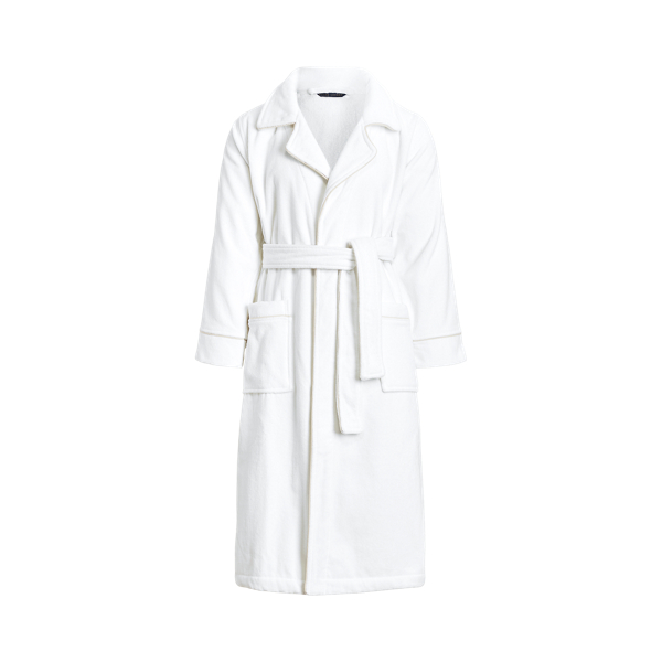 Polo Ralph Lauren Rl Pajama Piped Robe In Classic Light Grey
