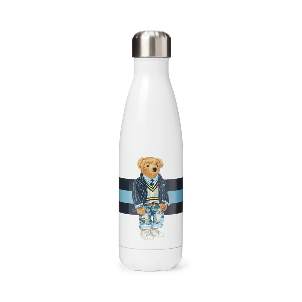 Shop Ralph Lauren Cricket Polo Bear Water Bottle In Navy
