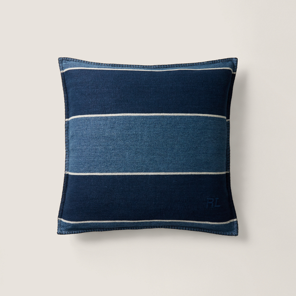 Ralph Lauren Collin Stripe Throw Pillow In Blue