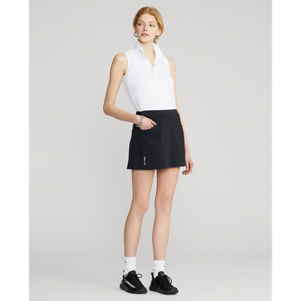 Rlx Golf Pleated Four-way-stretch Skort In Polo Black