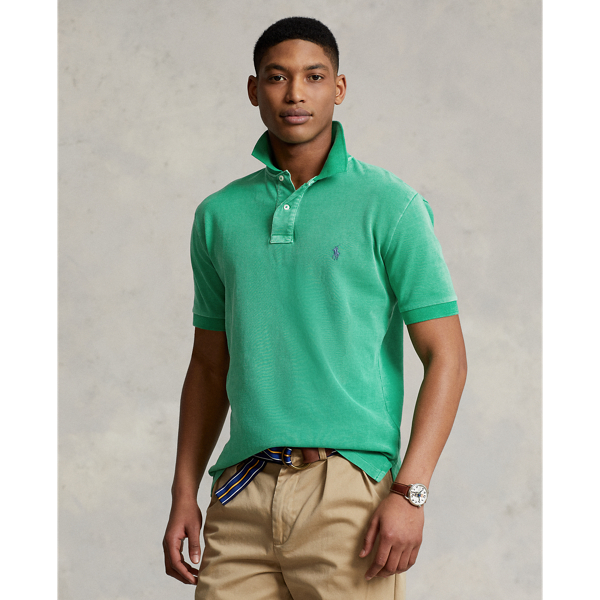Ralph Lauren Original Fit Mesh Polo Shirt In Cruise Green