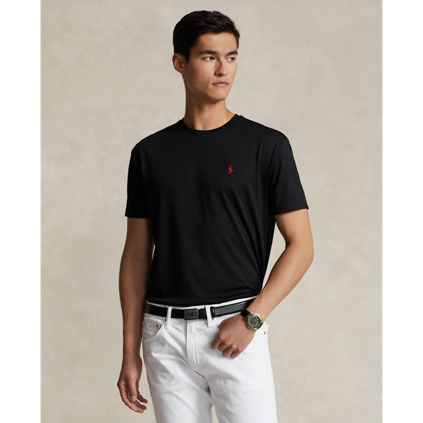 Ralph Lauren Classic Fit Performance Jersey T-shirt In Polo Black