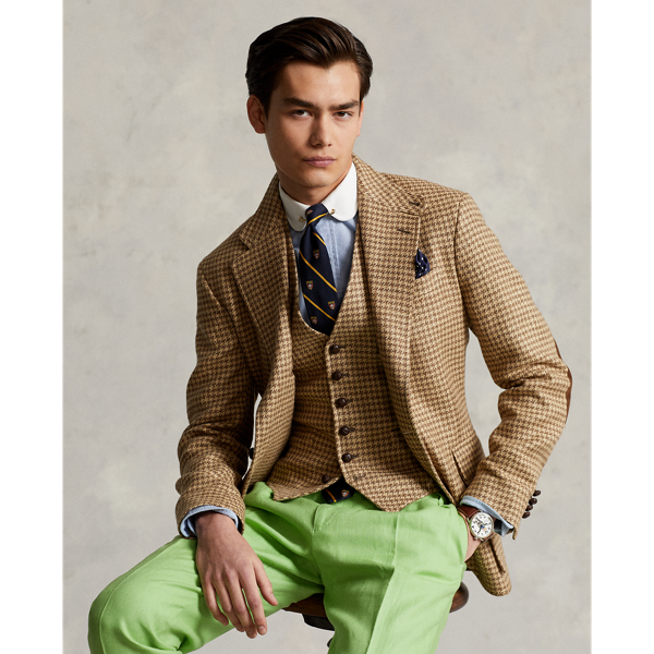 Ralph Lauren The Rl67 Houndstooth Jacket In Lt Brown/tan | ModeSens