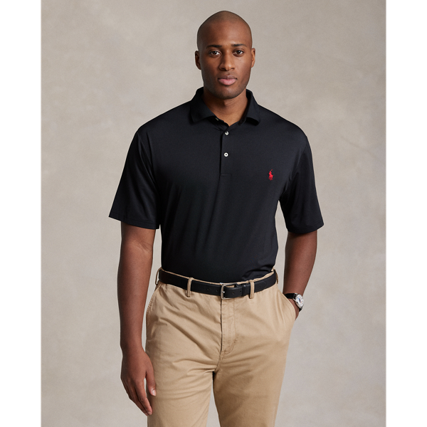 Polo Ralph Lauren Performance Stretch Jersey Polo Shirt In Polo Black