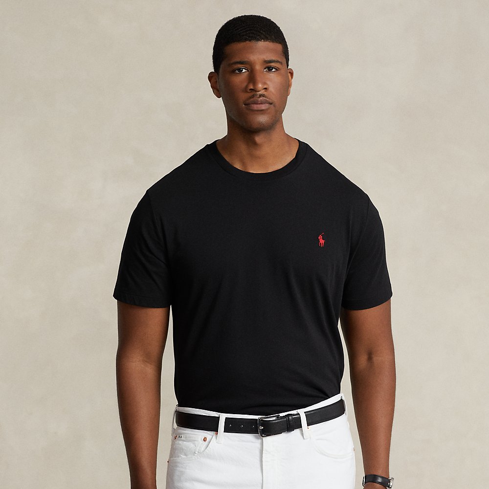 Shop Polo Ralph Lauren Jersey Crewneck T-shirt In Polo Black