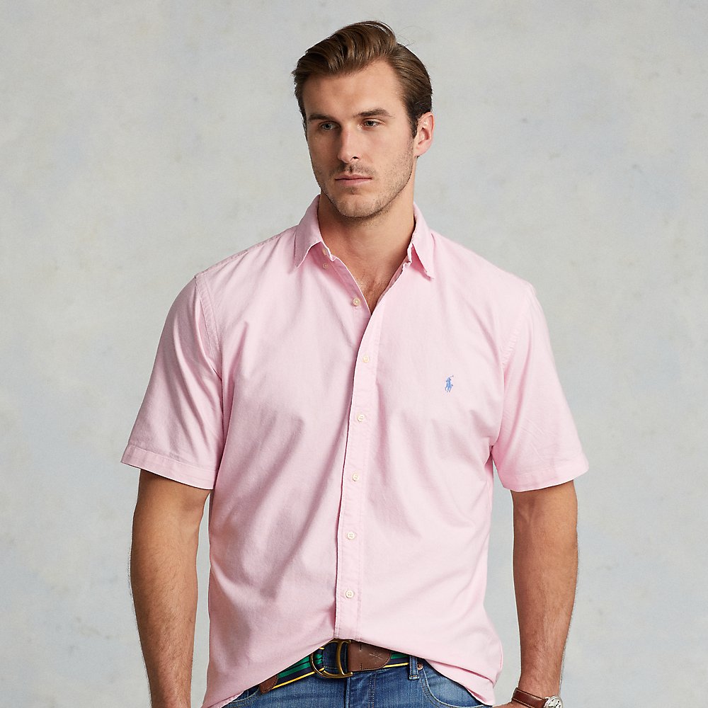 Polo Ralph Lauren Garment-dyed Oxford Shirt In Carmel Pink