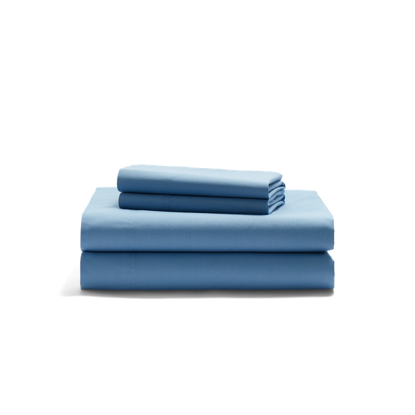 Shop Ralph Lauren Sloane Cotton Percale Sheet Set In Blue