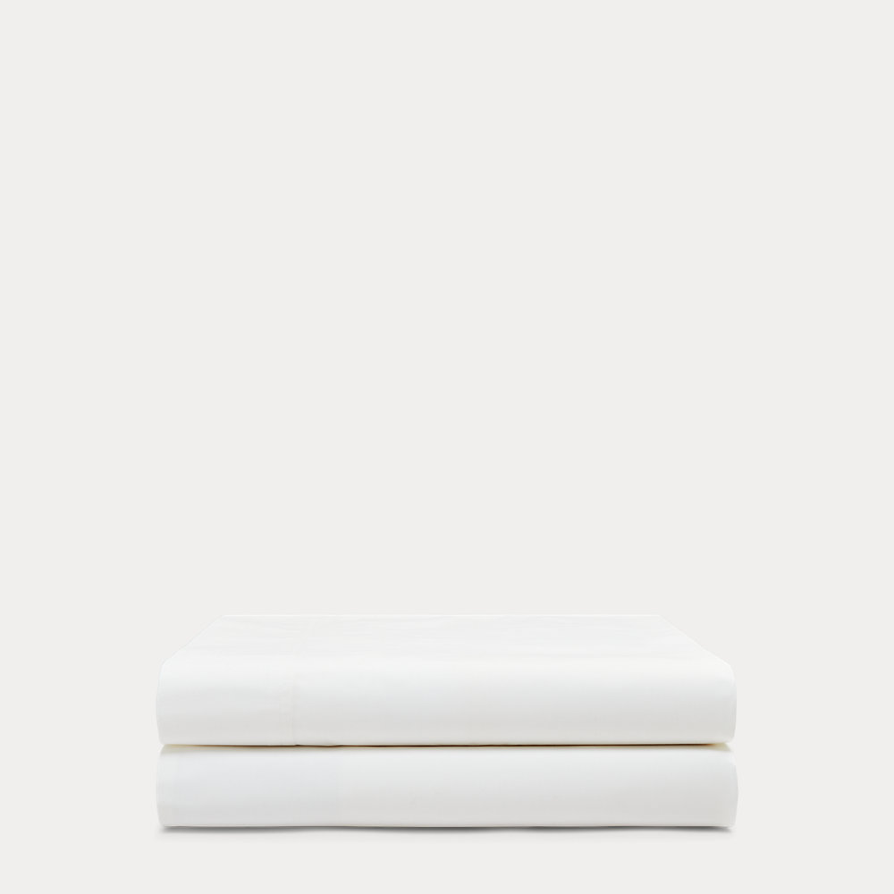Ralph Lauren Sloane Cotton Percale Sheet Set In White