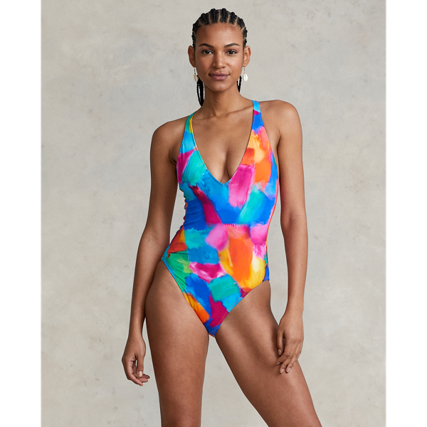 Ralph Lauren Painterly One-piece Swimsuit In Multi | ModeSens