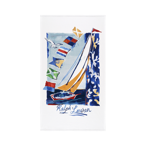 Shop Ralph Lauren Malone Beach Towel In White
