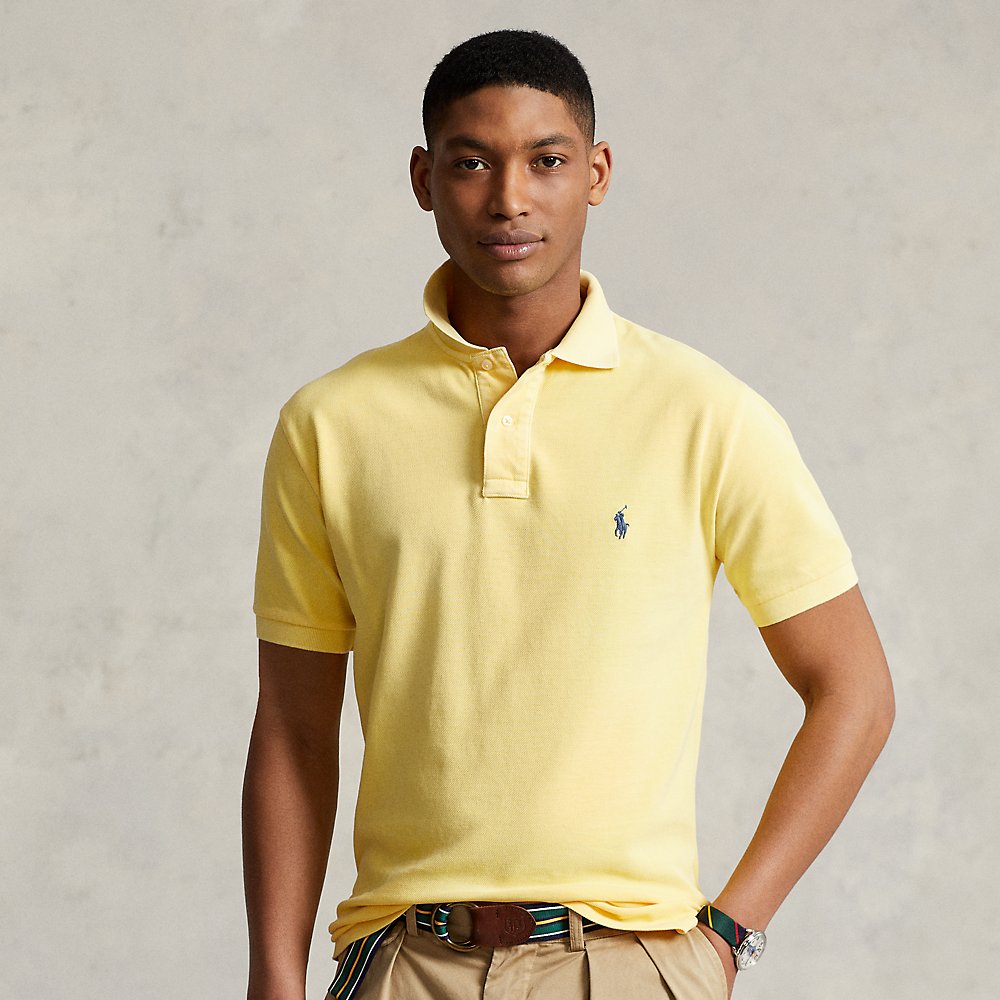 Ralph Lauren Original Fit Mesh Polo Shirt In Empire Yellow | ModeSens