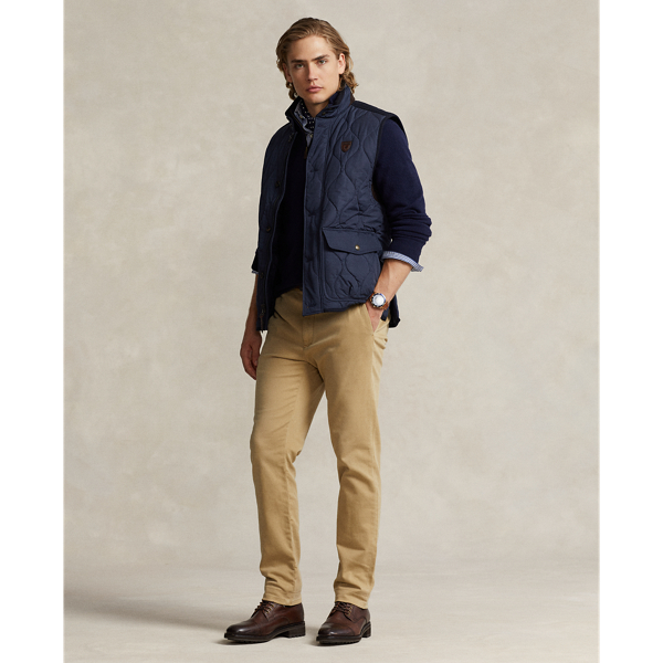Polo Ralph Lauren Stretch Slim Fit Knitlike Chino Pant In Khaki Hill