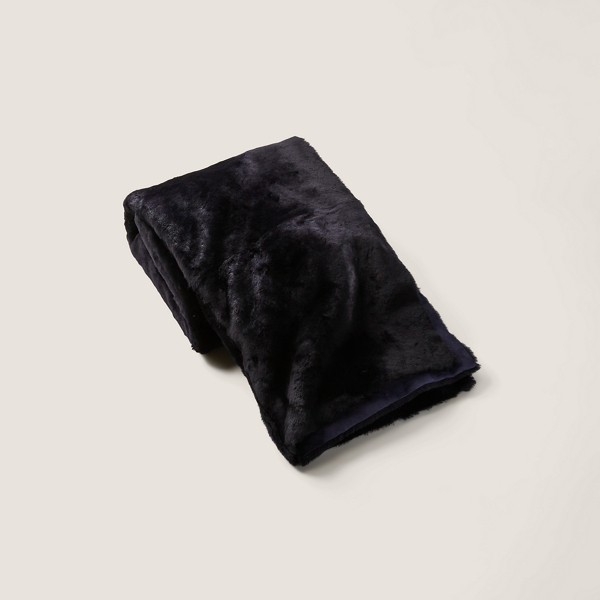 Ralph Lauren Arden Throw Blanket In Midnight Navy