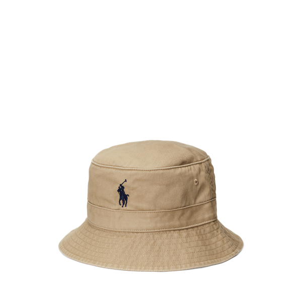 Shop Polo Ralph Lauren Cotton Chino Bucket Hat In Cafe Tan