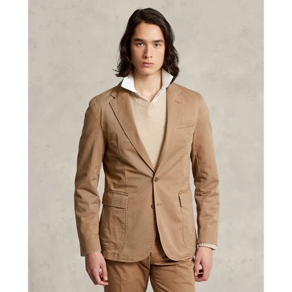 Ralph Lauren Polo Unconstructed Chino Suit Jacket In Caramel
