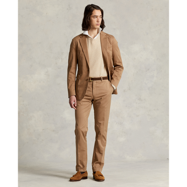 Ralph Lauren Stretch Chino Suit Trouser In Caramel