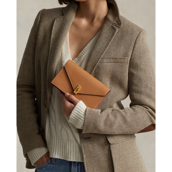 Polo Ralph Lauren Polo Id Leather Chain Wallet And Bag In Tan