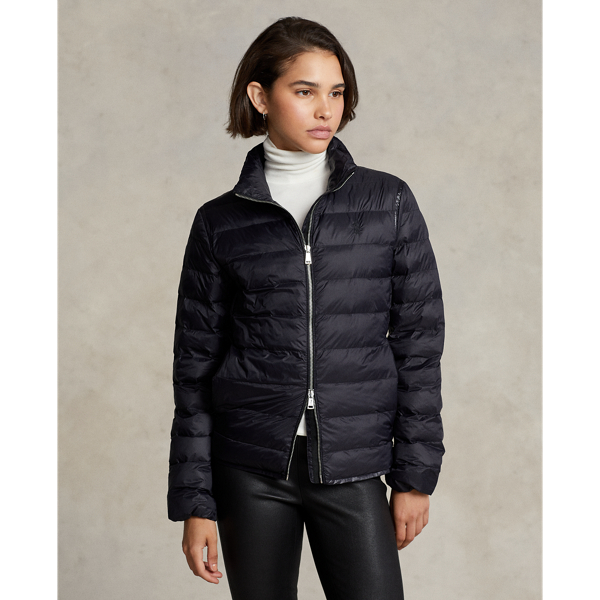 Ralph Lauren Packable Quilted Jacket In Polo Black