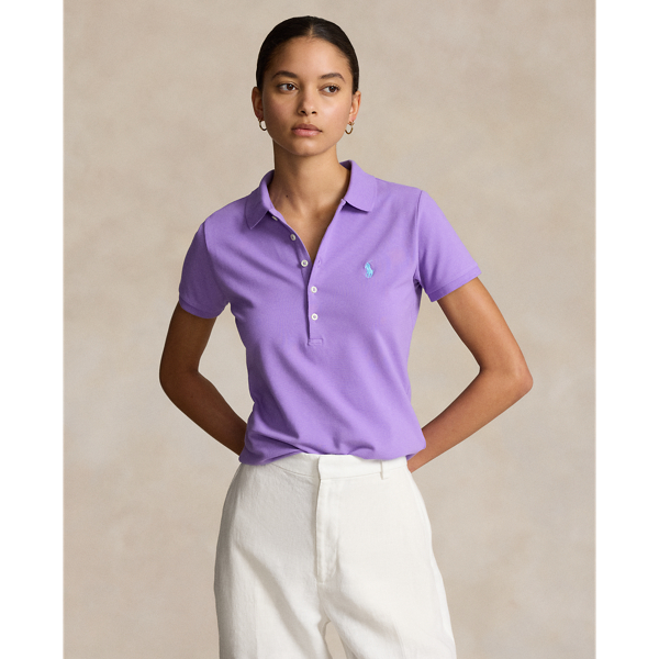 Ralph Lauren Slim Fit Stretch Polo Shirt In Cactus Purple
