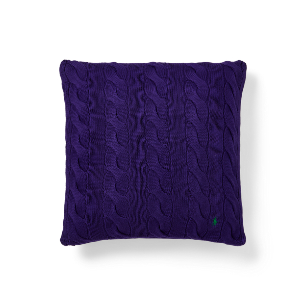Polo Ralph Lauren Hanley Cable-knit Throw Pillow In Chalet Purple