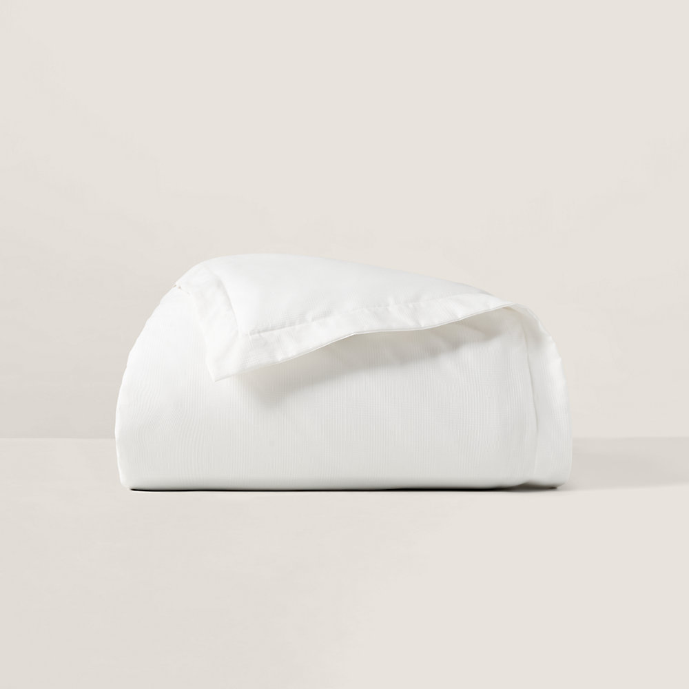 Ralph Lauren Organic Cotton Lovan Jacquard Duvet In Studio White