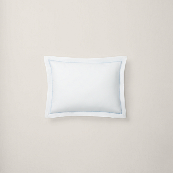 Ralph Lauren Organic Cotton Percale Palmer Pillow In Blue