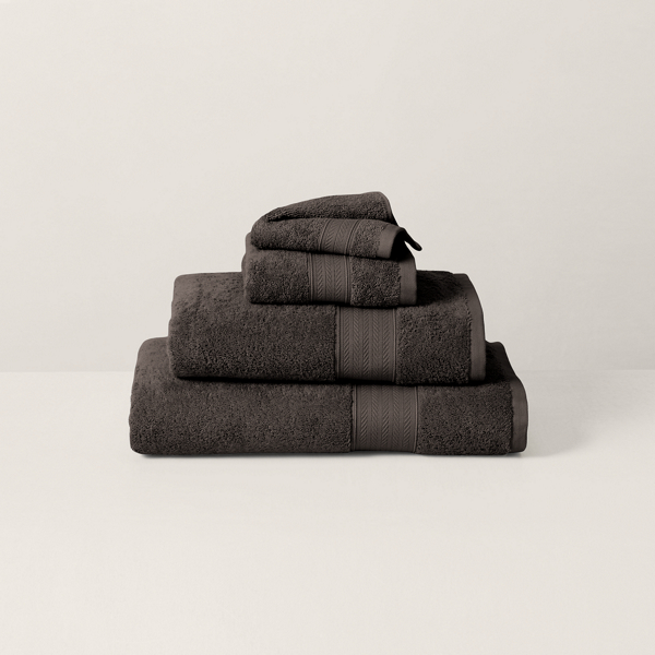Ralph Lauren Organic Cotton Dawson Bath Towels & Mat In Gray