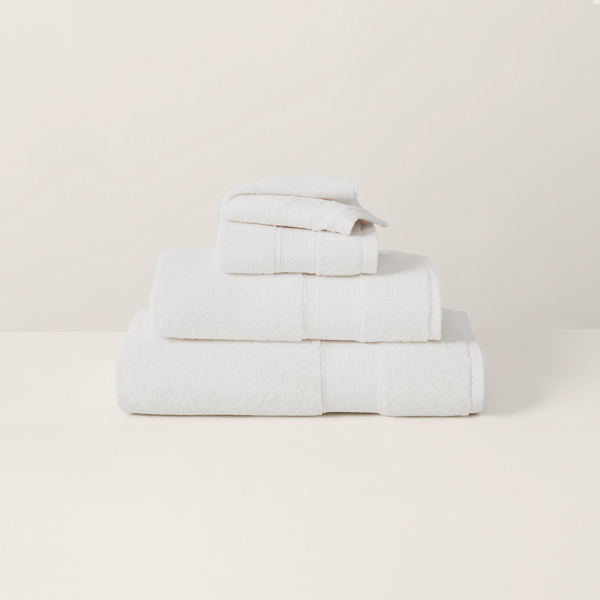 Polo Ralph Lauren Organic Cotton Dawson Bath Towels & Mat In Oxford White