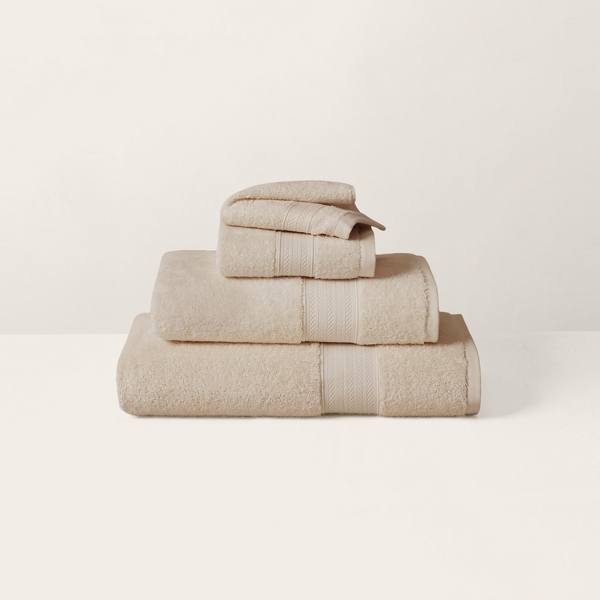 Ralph Lauren Organic Cotton Dawson Bath Towels & Mat In Fawn