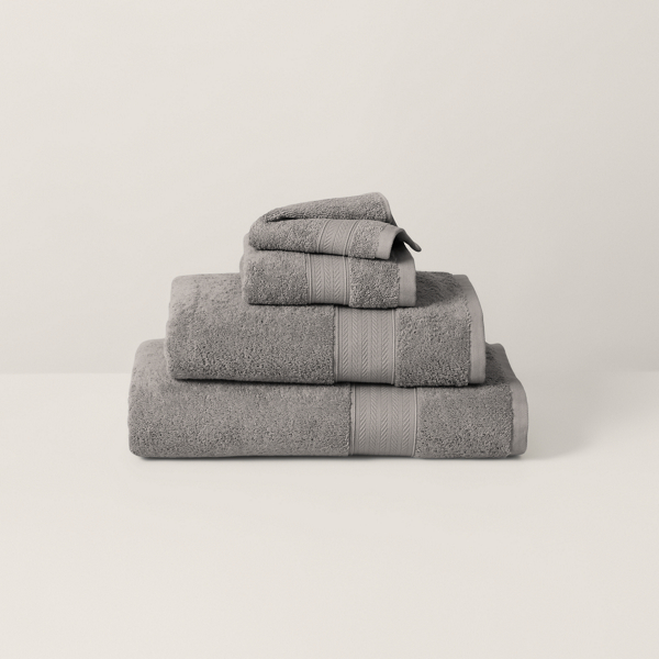 Polo Ralph Lauren Organic Cotton Dawson Bath Towels & Mat In Chateau Gray