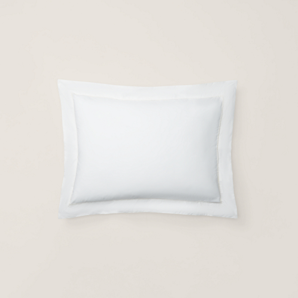 Ralph Lauren Organic Cotton Percale Palmer Sham In Alabaster