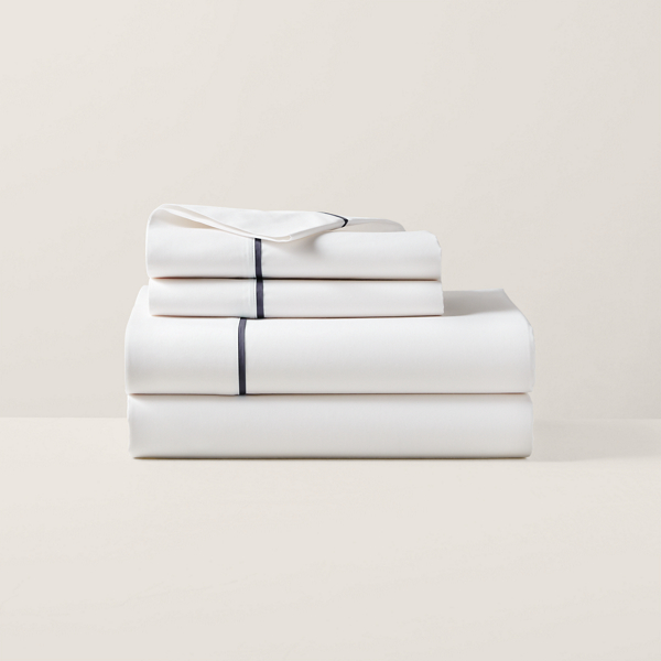 Polo Ralph Lauren Organic Cotton Percale Palmer Sheeting In Loft Gray
