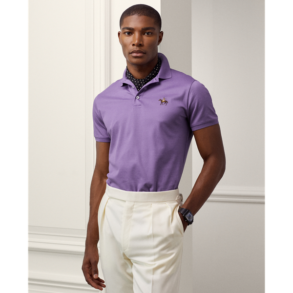 Ralph Lauren Purple Label Custom Slim Fit Piqué Polo Shirt In Purple Haze |  ModeSens
