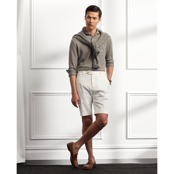Short Slim fait main en chino stretch - Purple Label - Modalova