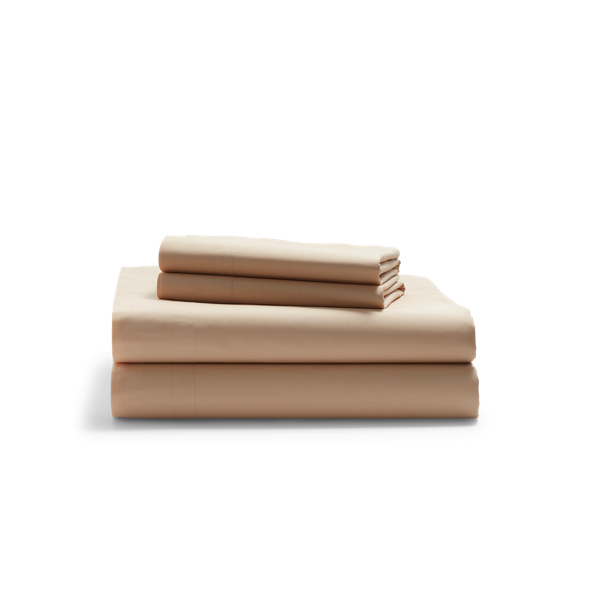 Shop Ralph Lauren Sloane Cotton Percale Sheet Set In Hemp