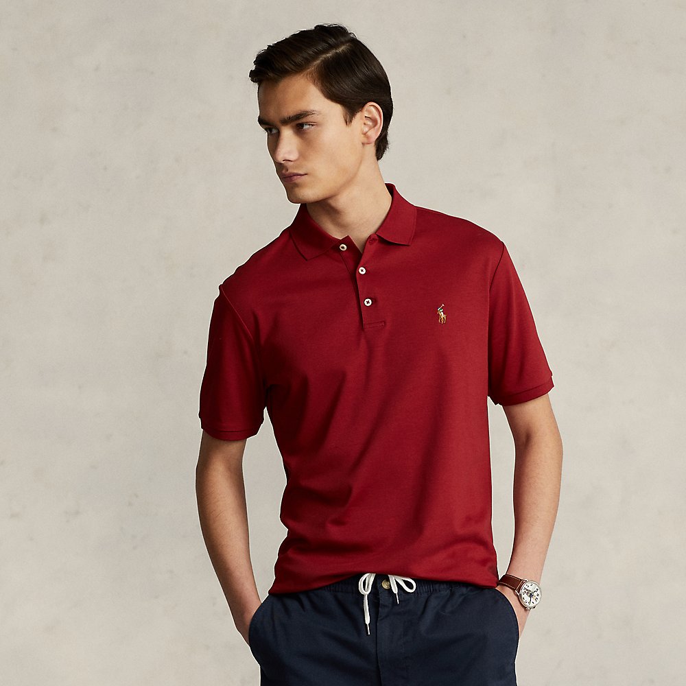 Ralph Lauren Classic Fit Soft Cotton Polo Shirt In Holiday Red