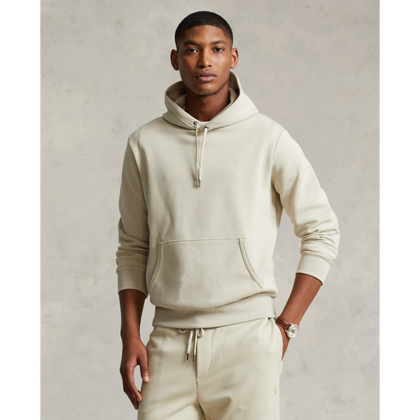 Ralph Lauren Double-knit Hoodie In Classic Stone