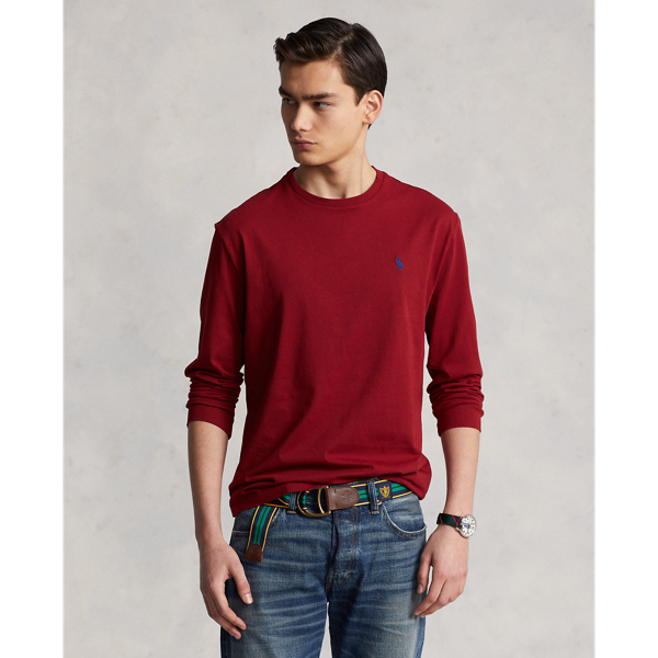 Ralph Lauren Classic Fit Jersey Long-sleeve T-shirt In Holiday Red