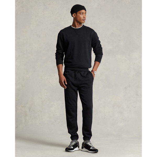 Ralph Lauren Garment-dyed Fleece Sweatpant In Polo Black