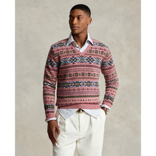 Pink fair outlet isle sweater