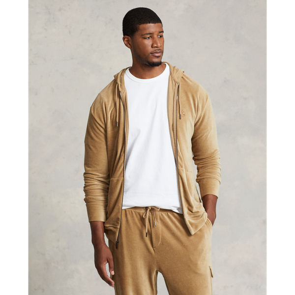 Khaki ralph lauren hoodie hot sale