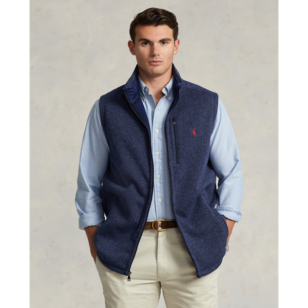 Polo Ralph Lauren Fleece Vest In Spring Navy Heather | ModeSens