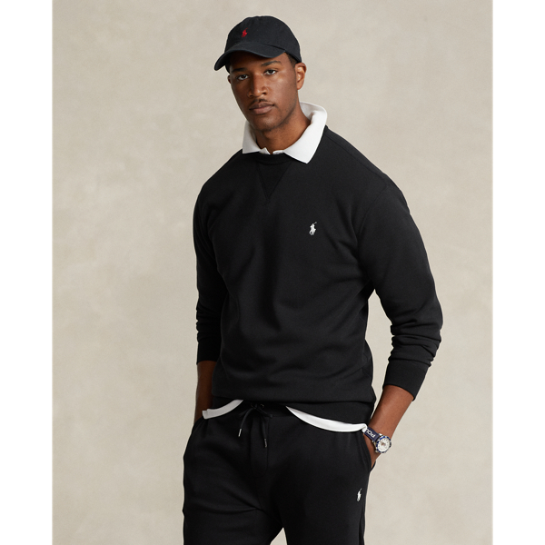 Polo Ralph Lauren Double Knit Crew Neck Sweatshirt In Polo Black/c2712